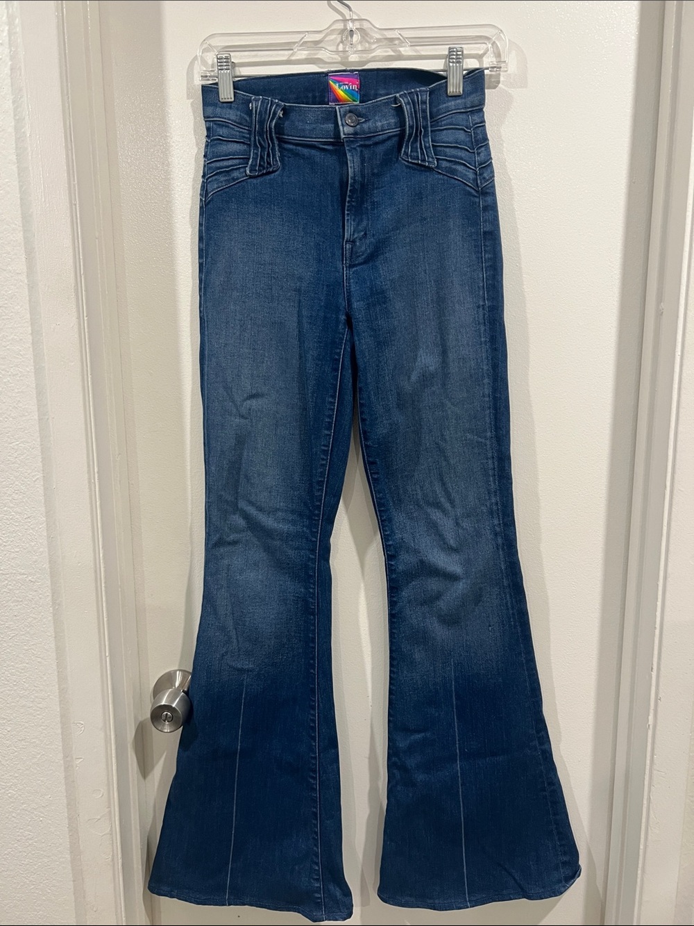 MOTHER Superstition Jeans Wash If the Vans a Rocking Indigo Flare Jeans size 25